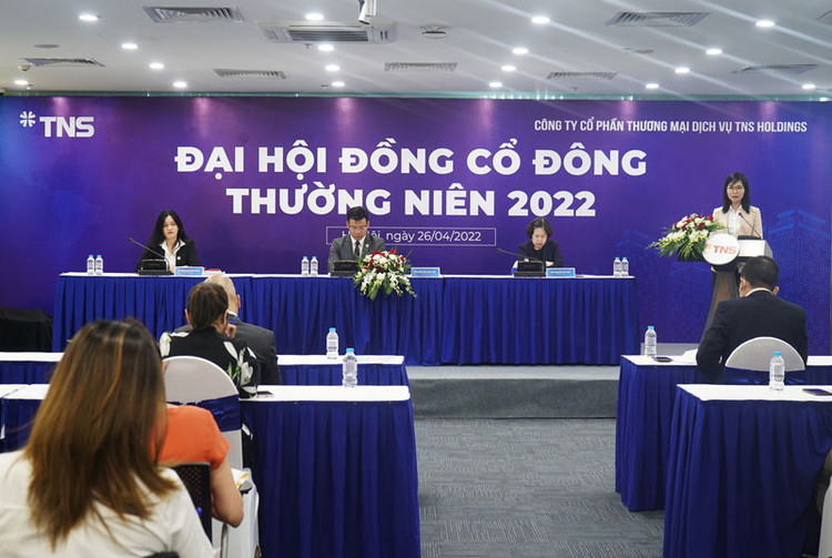 Toàn cảnh Đại hội đồng cổ đông thường niên TNS Holdings năm 2022.