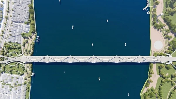 Phối cảnh thiết kế cầu Trần Hưng Đạo.