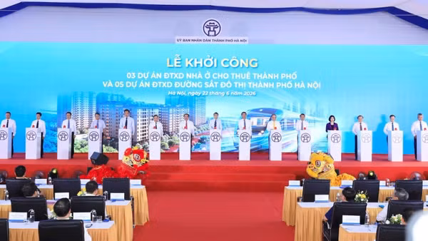 Hà Nội vừa khởi công 5 tuyến đường sắt đô thị và 3 dự án nhà ở cho thuê quy mô lớn. (Ảnh: Lê Hải)