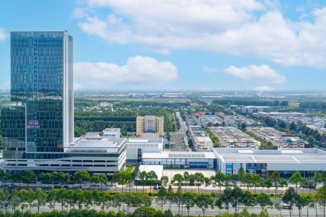Một góc Trung tâm Thương mại thế giới thành phố mới Bình Dương, phường Bình Dương, Thành phố Hồ Chí Minh. 