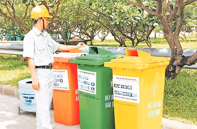 Các loại thùng rác tương ứng với công nghệ mGreen.