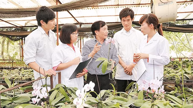 Cần có kế hoạch chiến lược về nguồn lực tiến sĩ. Trong ảnh: TS Nguyễn Quang Thạch hướng dẫn nghiên cứu sinh tại vườn ươm Viện Sinh học Nông nghiệp - Học viện Nông nghiệp Việt Nam. Ảnh: THANH LÂM