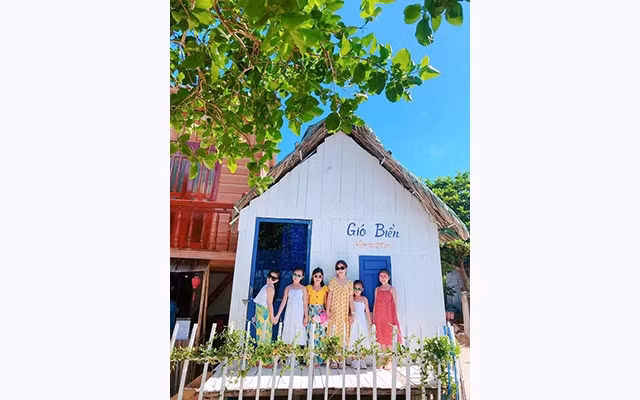 Một góc khu Gió Biển Homestay trên Ðảo Bé, Lý Sơn.