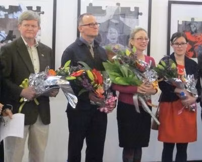 Các tác giả có tác phẩm trưng bày tại triển lãm.