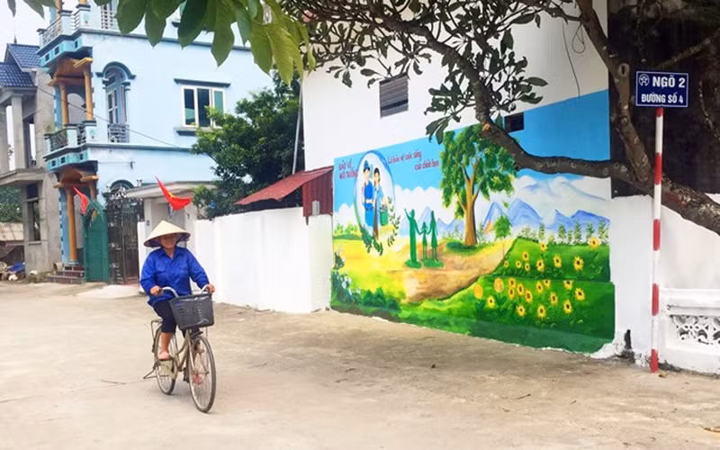 Cảnh quan, môi trường huyện Thanh Oai đổi mới từ cuộc thi Giữ gìn ngõ, phố xanh, sạch, đẹp.