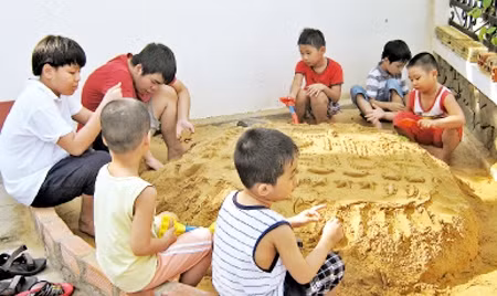 Giờ học tại Trung tâm giáo dục và trị liệu tự kỷ ATC.