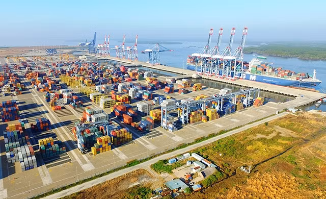 Cảng Cái Mép - Thị Vải (Bà Rịa - Vũng Tàu). Ảnh: TRỊNH BÌNH