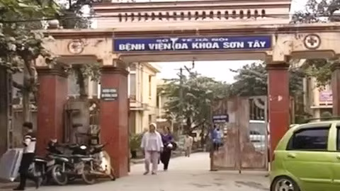 Bệnh viện Đa khoa Sơn Tây, Hà Nội - nơi phẫu thuật cho chị Nguyễn Thị Loan vào ngày 22-10. (Ảnh: baodatviet.vn)