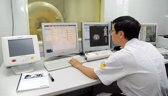Phòng chụp X-quang tại Học viện Quân y. Ảnh: THANH HÀ