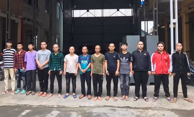 Chín bị can trong số các đối tượng trên đã bị khởi tố.