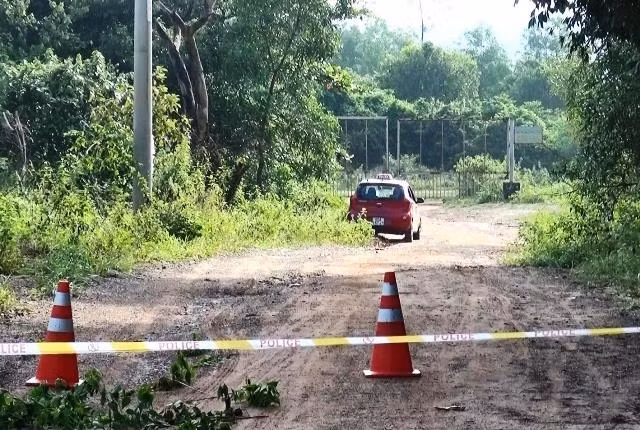 Hiện trường vụ cướp.