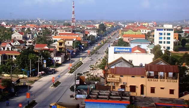 Một góc thị xã Ba Đồn.