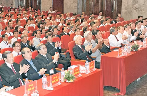 Các đại biểu dự Đại hội đại biểu toàn quốc Liên hiệp các Hội Khoa học và Kỹ thuật Việt Nam lần thứ VII. Ảnh: ANH TUẤN
