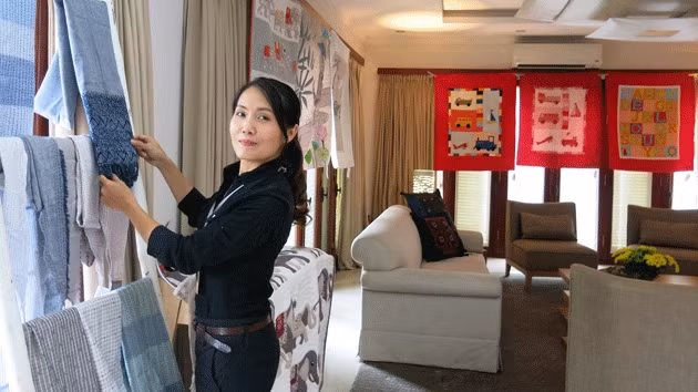 Một số sản phẩm thủ công được giới thiệu tại chương trình.