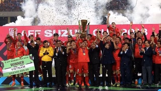 Đội tuyển Việt Nam lên ngôi vô địch AFF Cup 2018 hoàn toàn xứng đáng. (Ảnh: VFF)