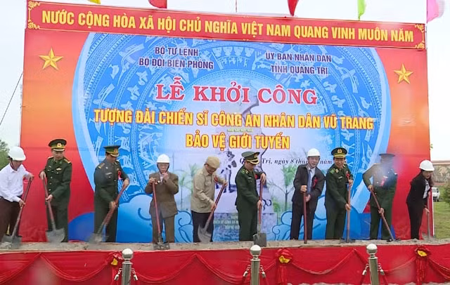 Khởi công xây dựng tượng đài chiến sĩ Công an nhân dân vũ trang bảo vệ giới tuyến.