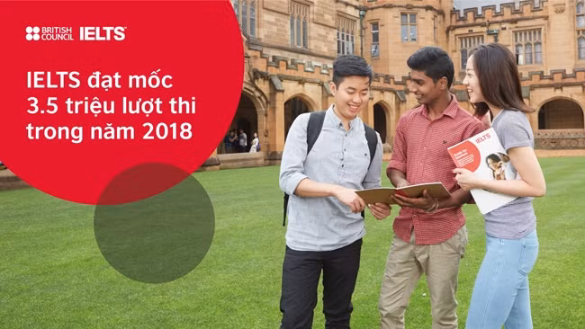 3,5 triệu lượt thí sinh dự thi IELTS trong năm 2018
