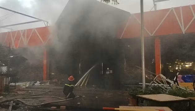 Hiện trường đám cháy.