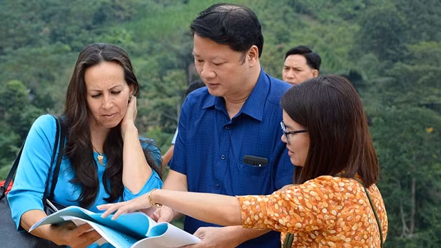 Triển khai dự án tại trường tiểu học và trường mẫu giáo Thôn Bản Đúng, xã Đường Hồng, Bắc Mê (Hà Giang).