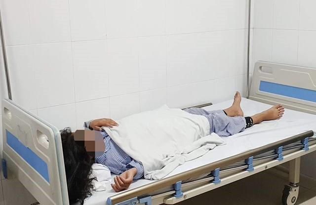 Bệnh nhân đang được điều trị tại Bệnh viện Da liễu Trung ương. 