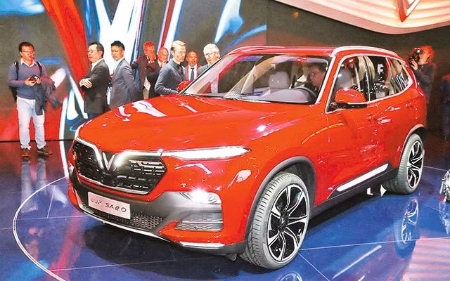 Triển lãm xe ô-tô VinFast tại Paris Motor Show 2018.