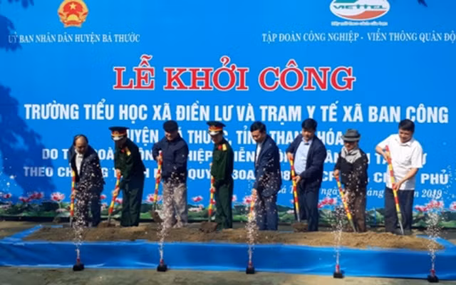 Viettel xây dựng trường học, trạm y tế ở miền núi