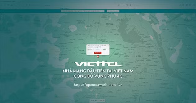Viettel công bố bản đồ vùng phủ sóng của mạng di động 4G