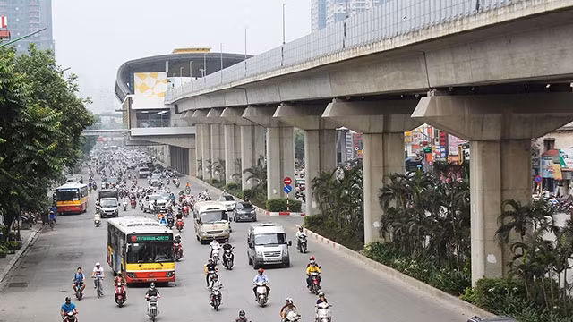 Tuyến đường sắt đô thị Cát Linh - Hà Đông đang chờ ngày đi vào hoạt động.Ảnh: NGUYỆT ANH