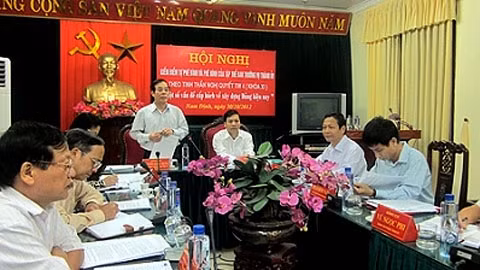 Một Hội nghị của Ban Thường vụ Tỉnh ủy Nam Định. (Ảnh: Internet)
