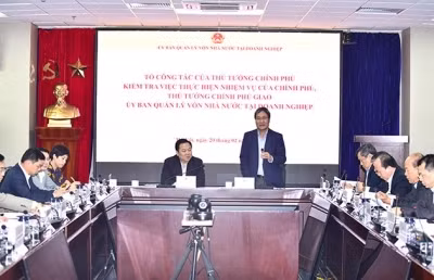 Tổ công tác của Thủ tướng làm việc tại Ủy ban Quản lý vốn nhà nước tại doanh nghiệp