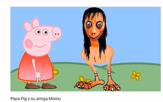 Hình tượng Momo xuất hiện trong video phim hoạt hình.