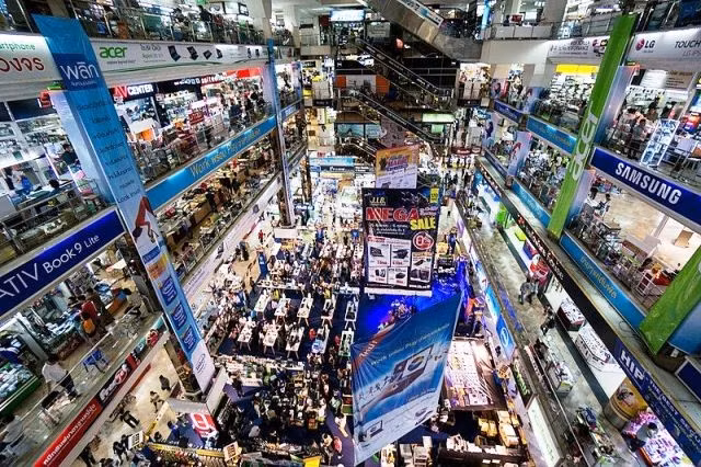 Trung tâm buôn bán thiết bị công nghệ thông tin Pantip Plaza, Bangkok. (Ảnh: The Thaiger)
