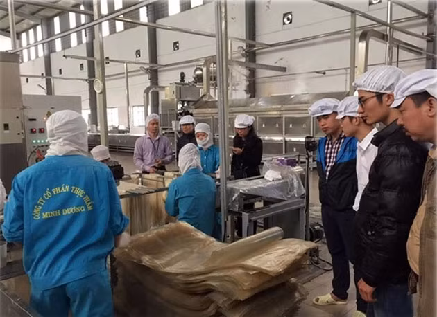 Dây chuyền sản xuất hiện đại khép kín của Công ty CP thực phẩm Minh Dương.