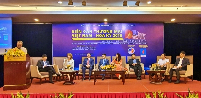 Toàn cảnh diễn đàn thương mại Việt Nam - Mỹ 2019 tại TP Hồ Chí Minh, ngày 6-9.