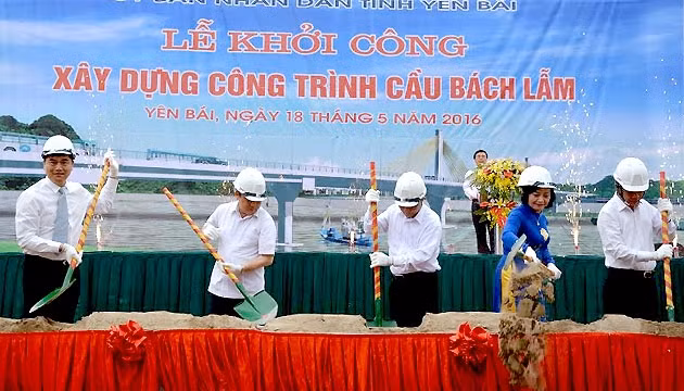 Khởi công xây dựng cầu Bách Lẫm, Yên Bái