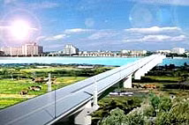 Phối cảnh cầu Thanh Trì<br>(ảnh: JBIC).