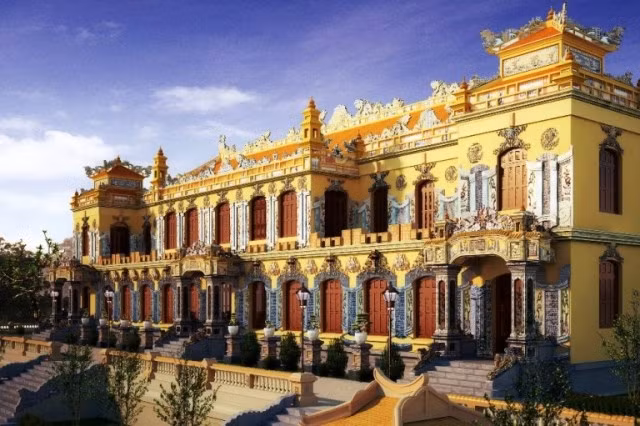 Phối cảnh phục hồi điện Kiến Trung.