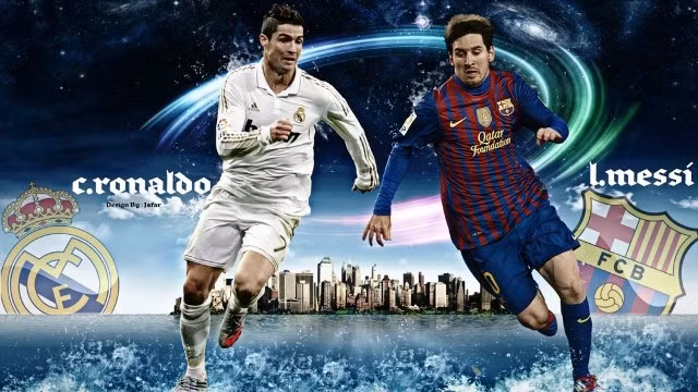 C. Ronaldo (trái) và L. Messi là hai ngôi sao không thể thay thế của Real Madrid và Barcelona.