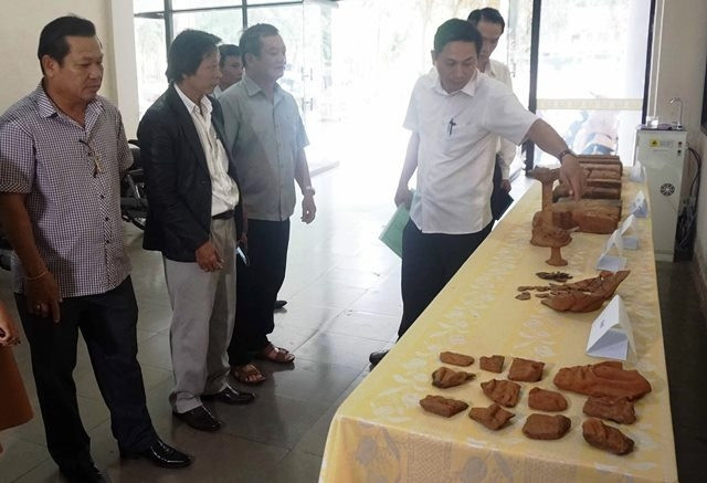 Một số hiện vật sau khi khai quật đang được trưng bày tại Bảo tàng tỉnh Đác Lắc.