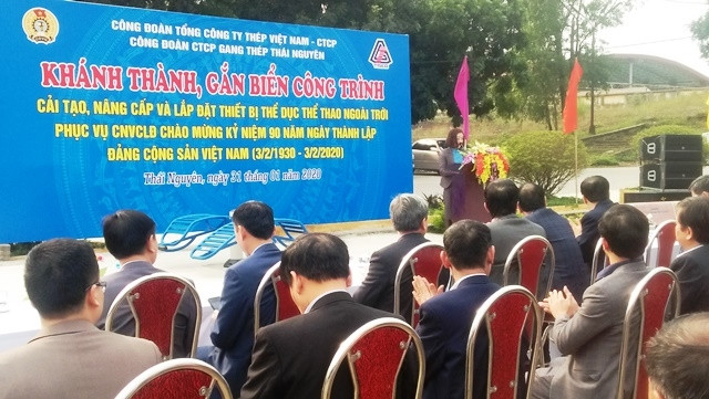 Đưa vào sử dụng công trình rèn luyện sức khoẻ cho công nhân và nhân dân khu vực Gang Thép.