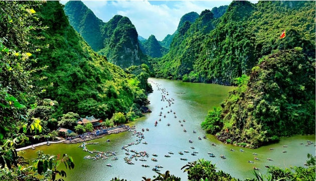 Một góc khu sinh thái Tràng An. (Ảnh: MINH TIẾN - Ninh Bình)