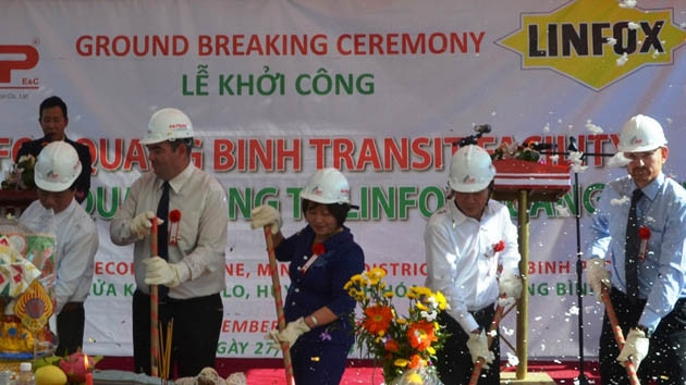 Lễ động thổ xây dựng kho ngoại quan Cha Lo.