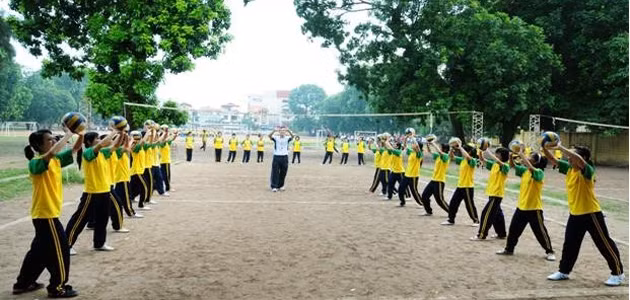 Lớp học bóng chuyền (Ảnh: VNUA)