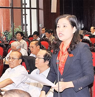 Bà Đinh Thị Phương Lan (Đại biểu QH tỉnh Quảng Ngãi):