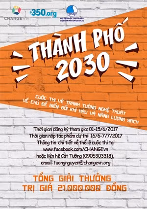 Thi vẽ tranh tường nghệ thuật “Thành phố 2030” về biến đổi khí hậu và năng lượng