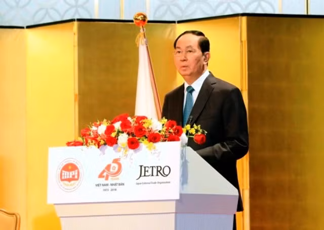 Chủ tịch nước Trần Đại Quang phát biểu tại Hội nghị. (Ảnh: TTXVN)