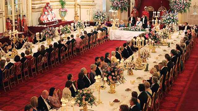 Quốc yến tại Cung điện Buckingham. Ảnh: WORLD NEWS