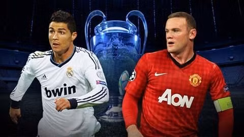 C. Ronaldo (áo trắng) và W. Rooney là tâm điểm trận Real Madird - M.U.