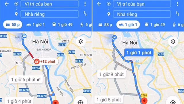 Bản đồ chỉ đường cho xe máy