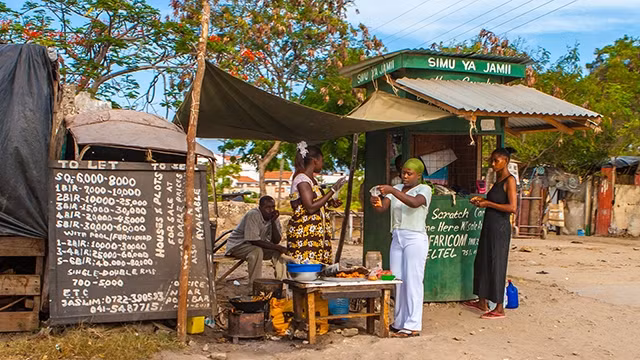 UBI giúp người dân Kenya có thể bắt đầu kinh doanh nhỏ lẻ. Ảnh: WN